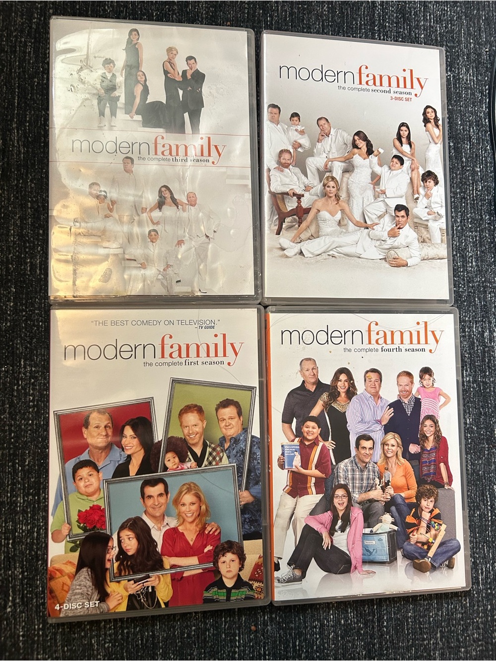 Modern Family DVD seasons one two three and four